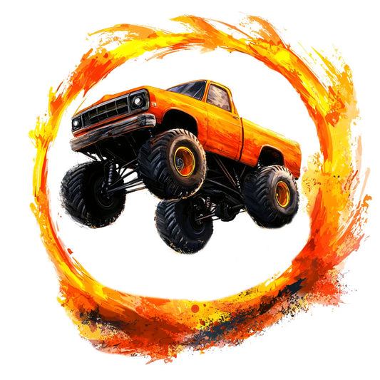 Monster Truck Show Fabric Panel 15
