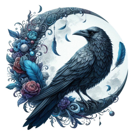 Gothic Raven Fabric Panel 19