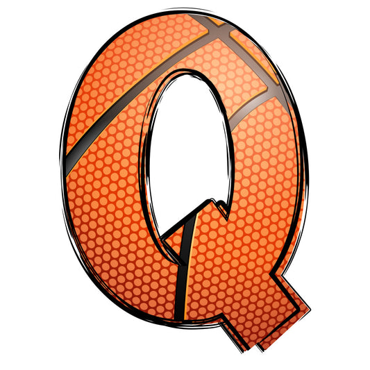Basketball Doodles Alphabet Fabric Panel 33