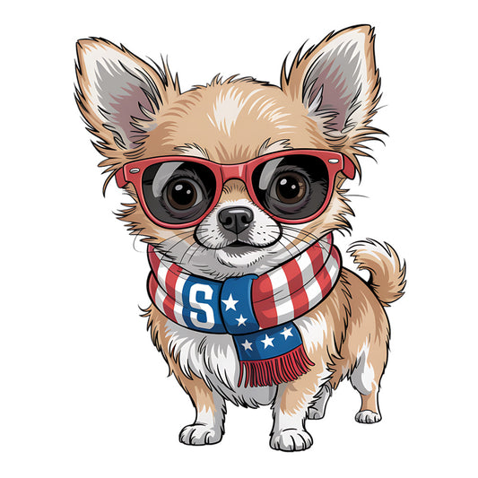 4th of July Dog Fabric Panel 11