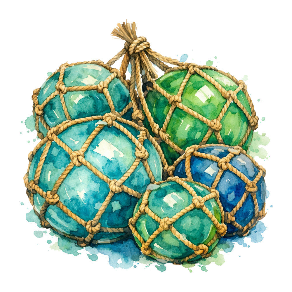 turquoise, teal, ocean blue, navy blue, seafoam green, lime green, bright green, rope, nautical, coastal, beach, ocean, seaside, net, fishing net, geometric, abstract, watercolor, whimsical, playful, summer, tropical, maritime, decorative, home décor, wall hanging, children's, kids, adventure, travel