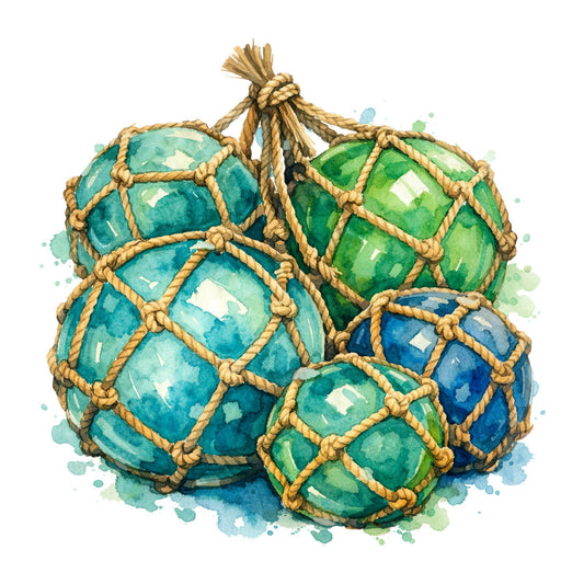 turquoise, teal, ocean blue, navy blue, seafoam green, lime green, bright green, rope, nautical, coastal, beach, ocean, seaside, net, fishing net, geometric, abstract, watercolor, whimsical, playful, summer, tropical, maritime, decorative, home décor, wall hanging, children's, kids, adventure, travel