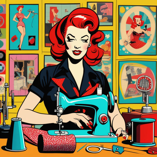 Pop Art Sewing Fabric Panel 91