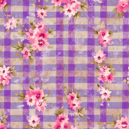 Country Girl Plaid Pattern 10 Quilting Cotton Fabric