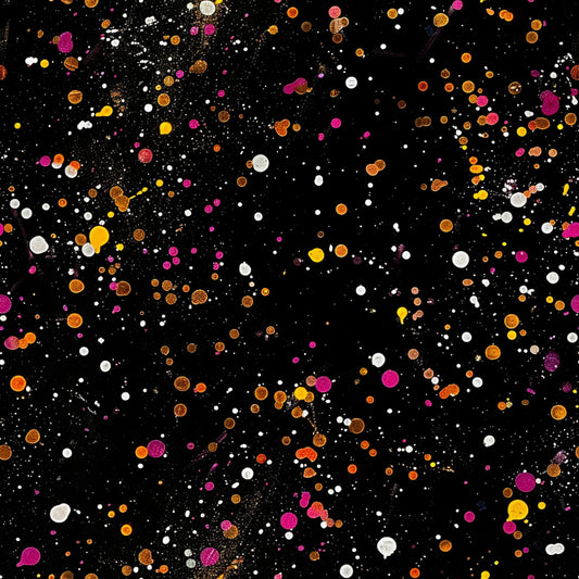 Glitter Paint Splatter Pattern 16 Quilting Cotton Fabric