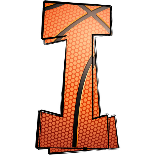 Basketball Doodles Alphabet Fabric Panel 18