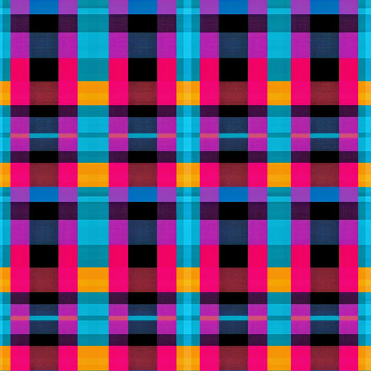Neon Gingham Pattern 10 Quilting Cotton Fabric