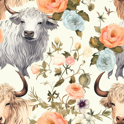 Peony Pasture Pattern 3 Minky Fabric