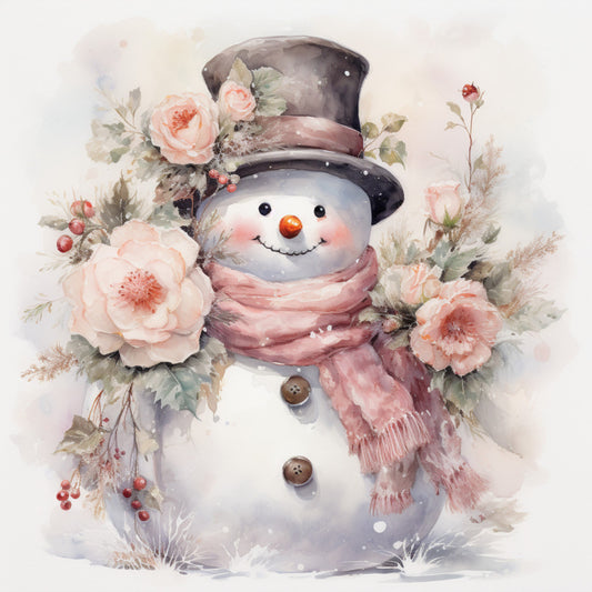 Classic Snowman Fabric Panel 30