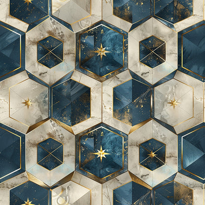 Gilded Starlight Pattern 9 Minky Fabric