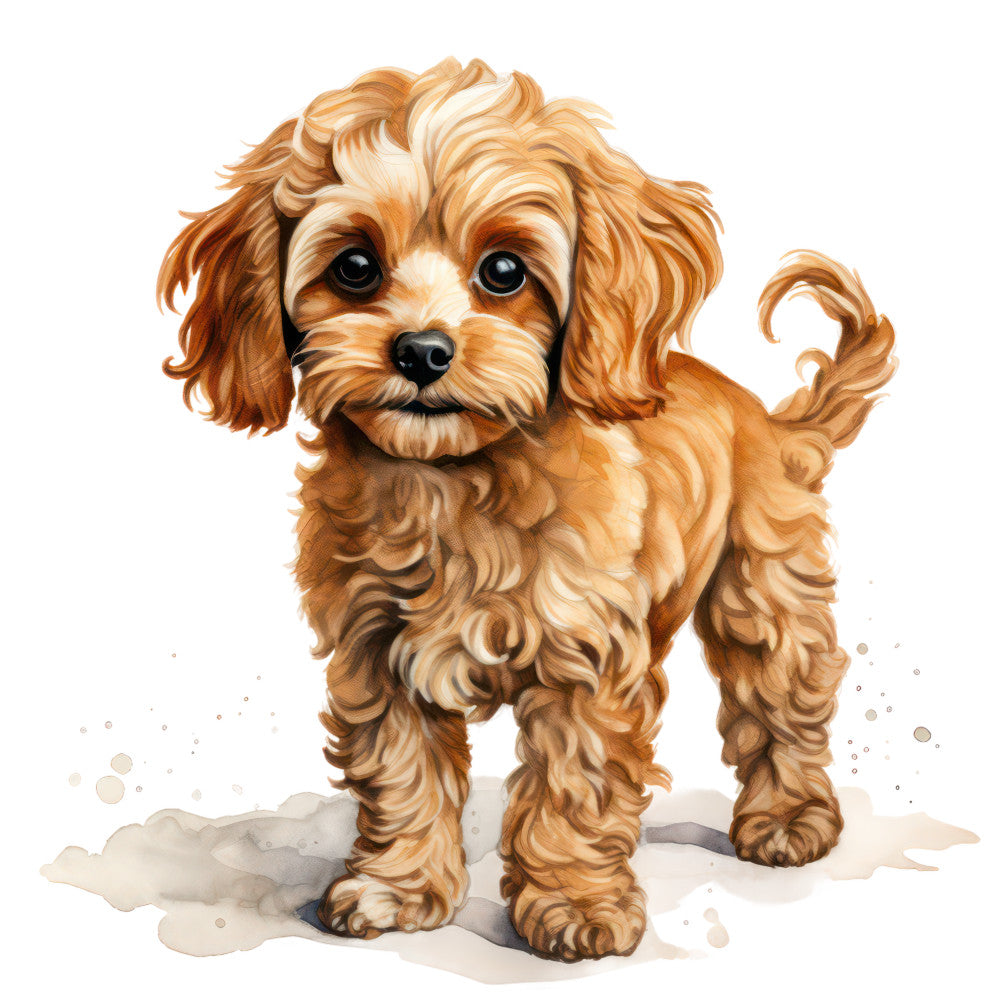 Cute Cavapoos Fabric Panel 9