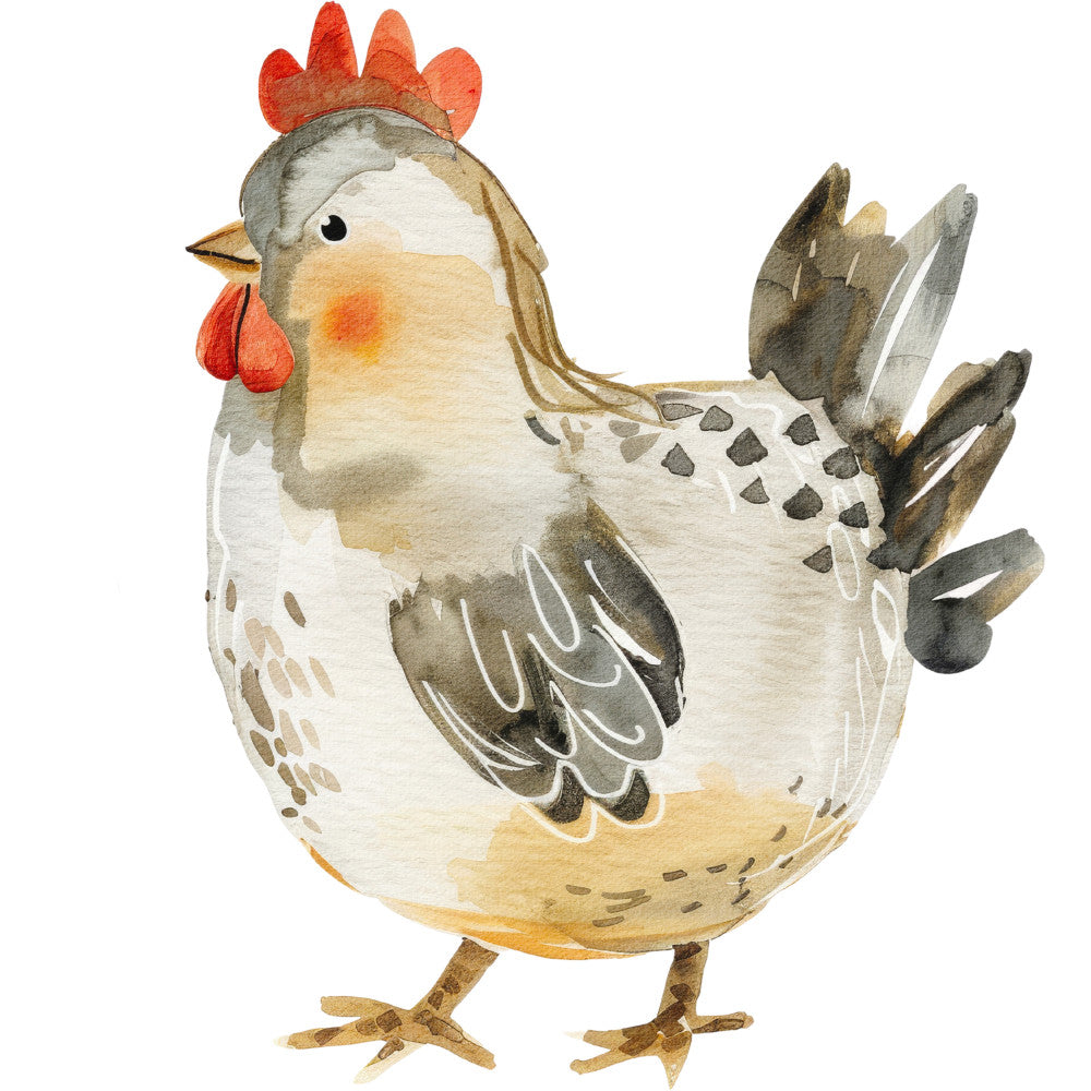 Watercolor Farm Fabric Panel 87