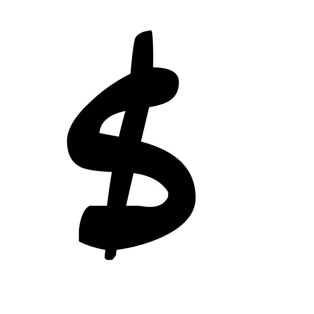 black, white, dollar sign, money symbol, currency, fabric panel, quilting cotton, financial theme, bold symbol, high contrast, monochrome, crafting material, sewing project, economic motif, business theme, cash symbol, stark design, finance pattern, quilting fabric