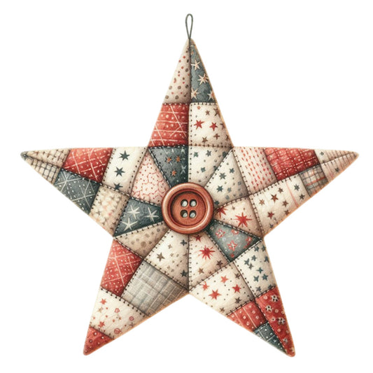 Christmas Patchwork Fabric Panel 24