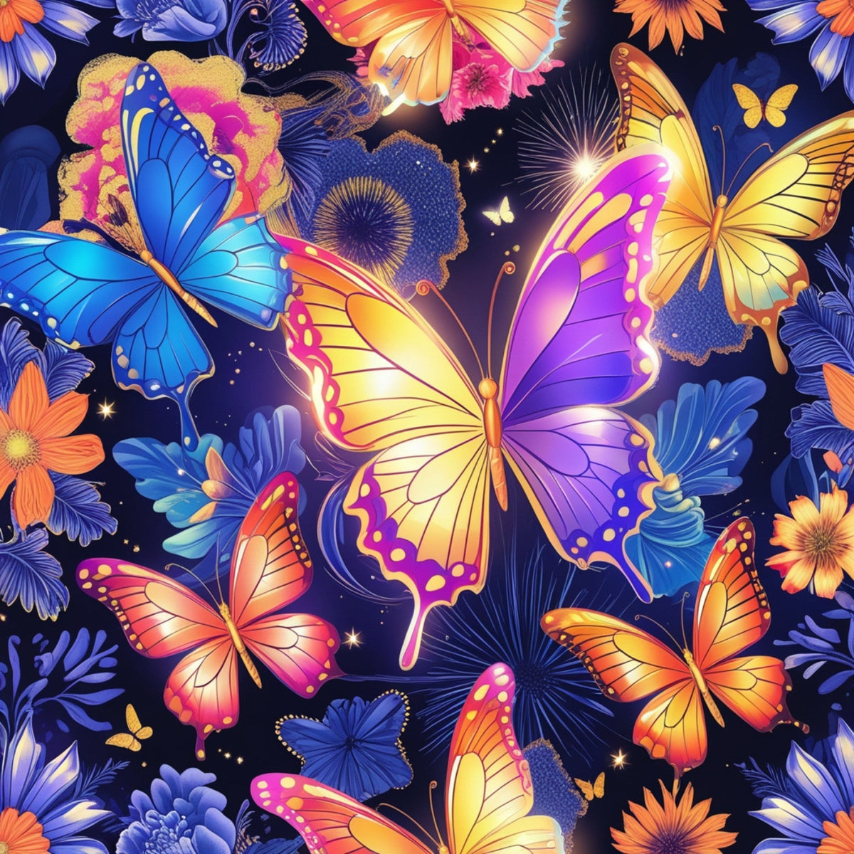 Luminous Wings Pattern 11 Minky Fabric