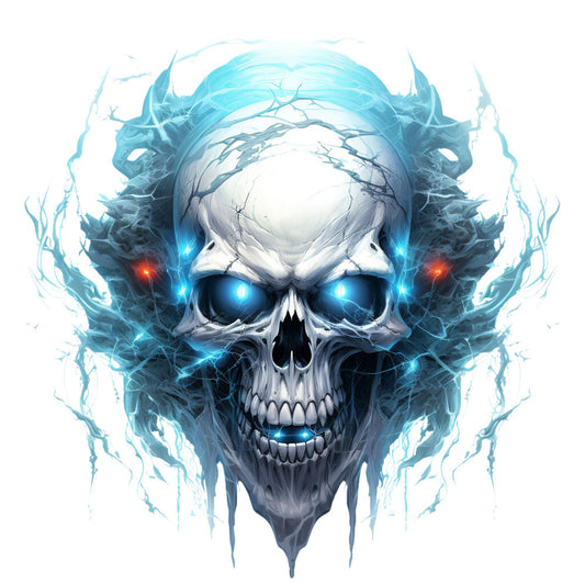 Horror Skulls Fabric Panel 15
