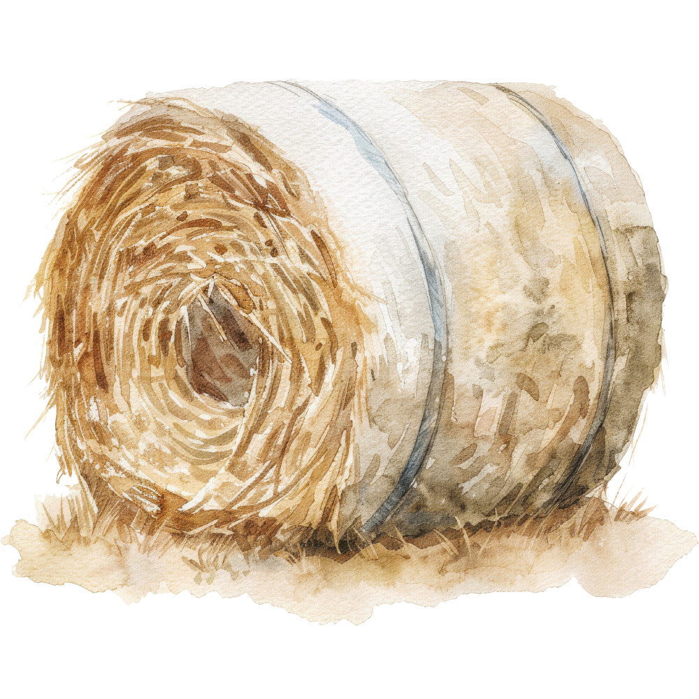 Watercolor Farm Fabric Panel 24