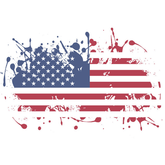 American Flag Icons Fabric Panel 30