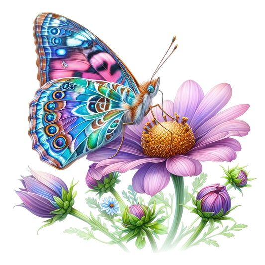 Spring Flowers and Butterflies Fabric Panel 41