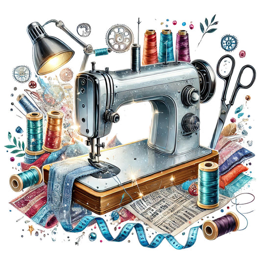 Sewing Scenes Fabric Panel 1