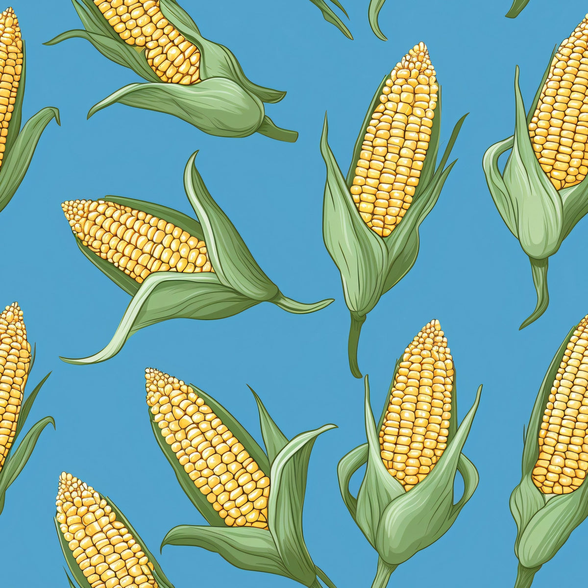 Golden Maize Pattern 1 Minky Fabric