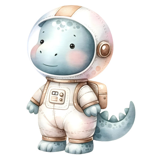 astronaut, cute character, whimsical, children, nursery, baby, space explorer, mint green, cream, tan, beige, soft pastels, pale blue, blush pink, dinosaur, dino, theme, playful, illustration, cartoon, child's quilt, baby quilt, wall hanging, adventure, space theme, retro modern, sweet, gentle, decorative panel, character design