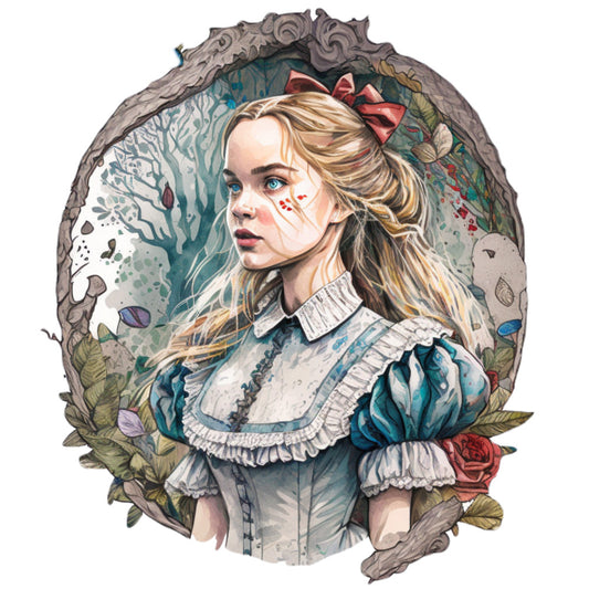 Classic Alice in Wonderland Fabric Panel 7