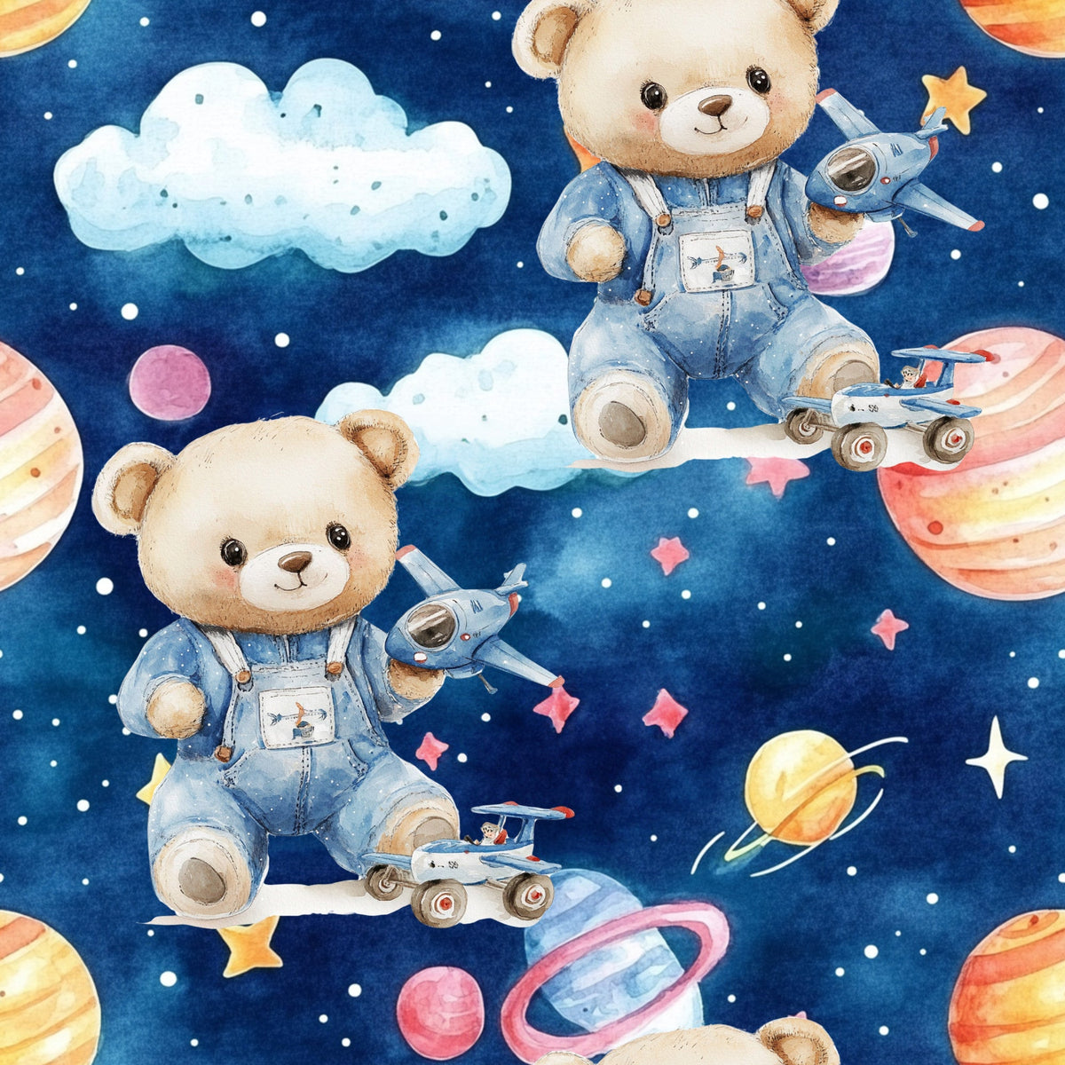 Little Cub Dreams Pattern 3 Minky Fabric