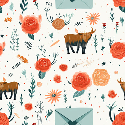 Pastel Pasture Pattern 3 Minky Fabric