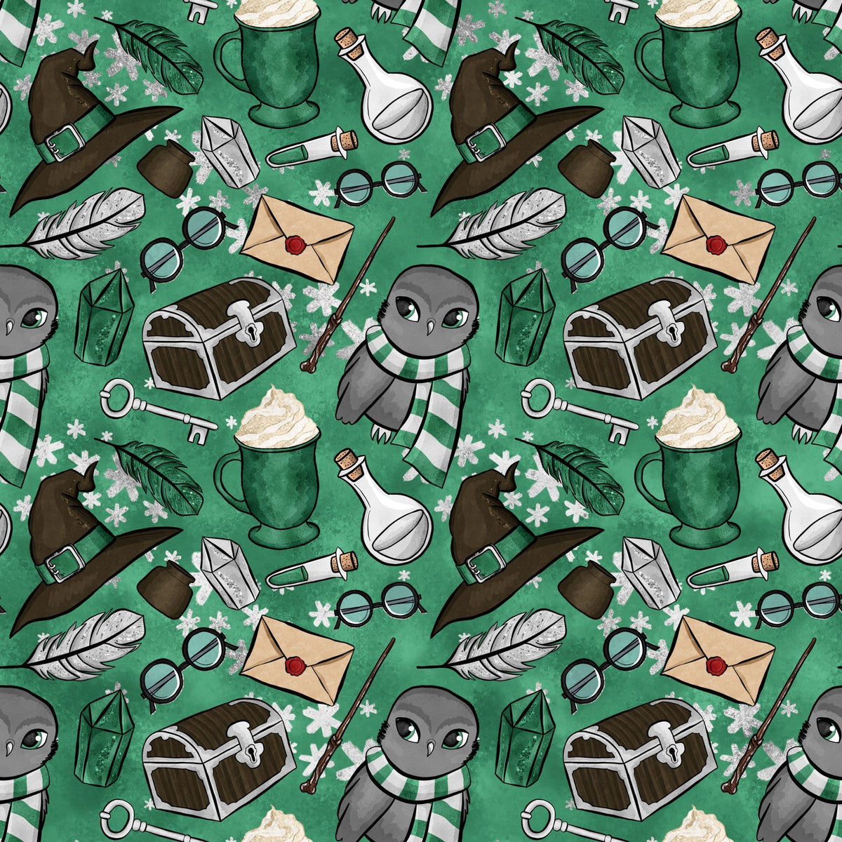 Owl Post Academy Pattern 31 Minky Fabric