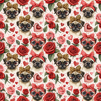Puppy Love Pattern 1 Minky Fabric