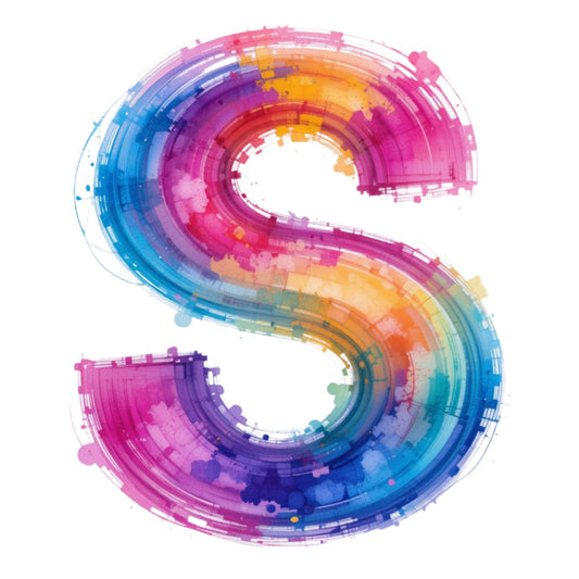 Brushstroke Alphabet Fabric Panel 20