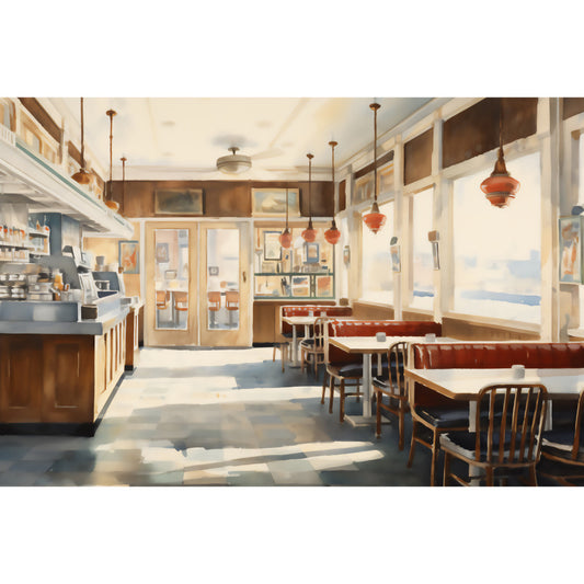 Retro Diner Fabric Panel 12
