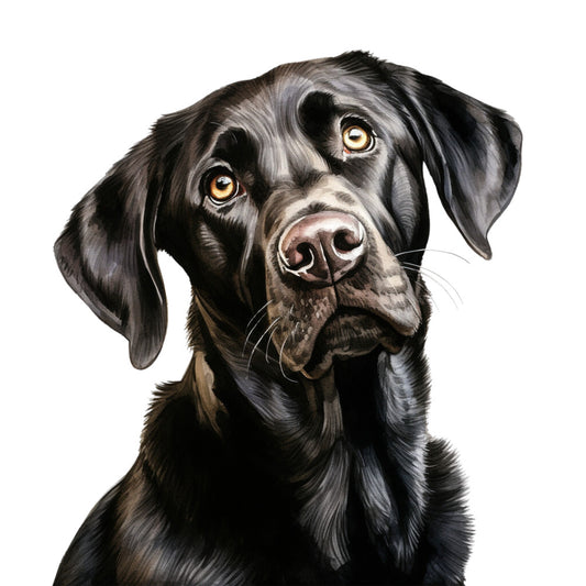 Watercolor Labrador Fabric Panel 33