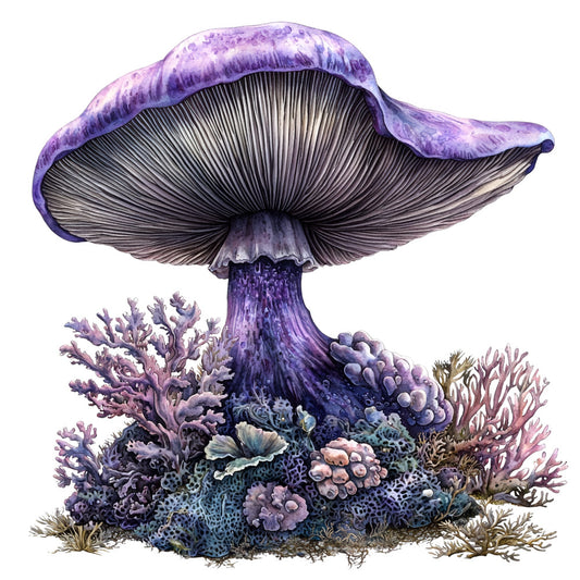 Underwater Mushrooms Fabric Panel 2