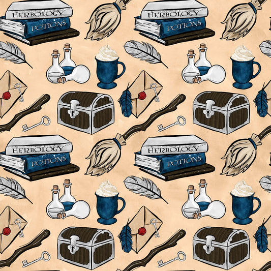 Wizard Magic School Pattern 45 Quilting Cotton Fabric