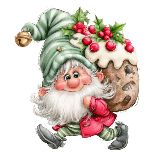 christmas, holiday, santa, whimsical, festive, vintage, nostalgic, cream, forest green, red, white, sage green, coral pink, candy cane striped, holly berries, plum pudding, jolly, traditional, retro, decorative, christmas gnome, winter, seasonal, cute, charming, folk art, cottage style, storybook, magical