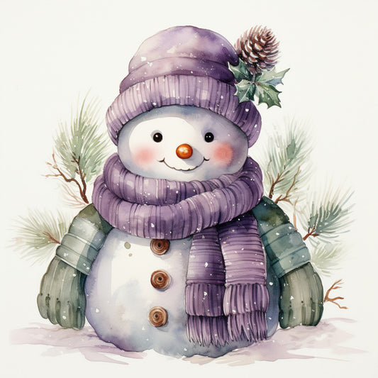 Classic Snowman Fabric Panel 6