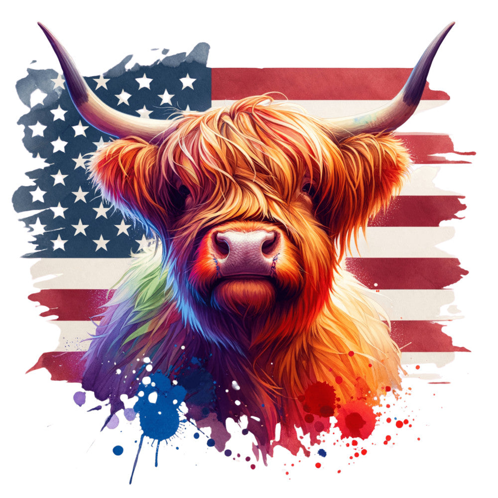 American Flag Animal Fabric Panel 8