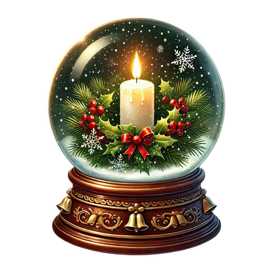 Christmas Snow Globes Fabric Panel 36