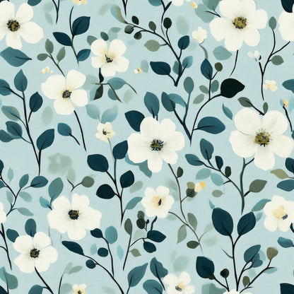 Painted Blossoms Pattern 7 Minky Fabric
