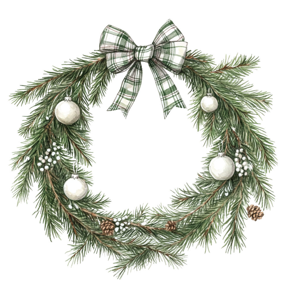 Green Christmas Fabric Panel 25