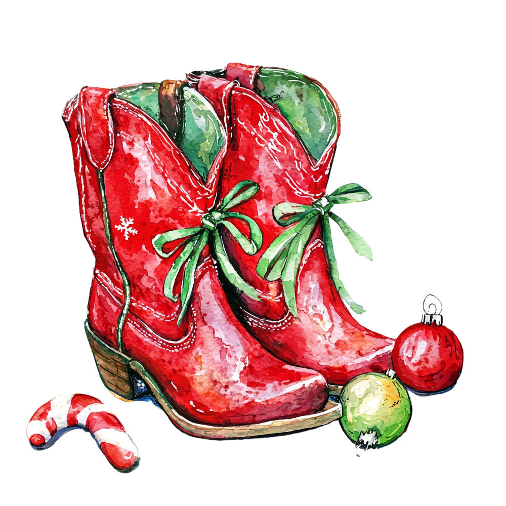 Cowboy Christmas Fabric Panel 13