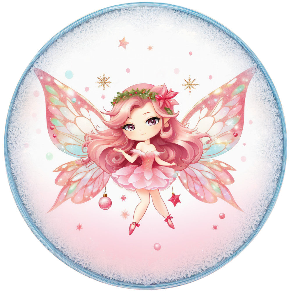 Winter Fairy Ornament Fabric Panel 18