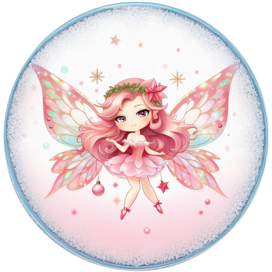 Winter Fairy Ornament Fabric Panel 18