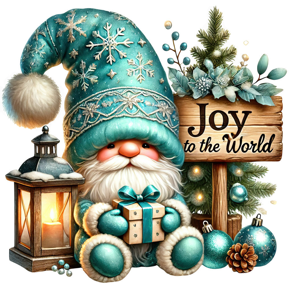 Cozy Christmas Gnomes Fabric Panel 8