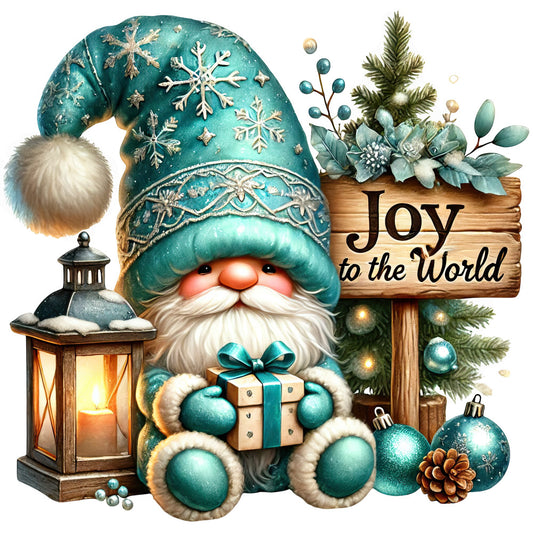 Cozy Christmas Gnomes Fabric Panel 8