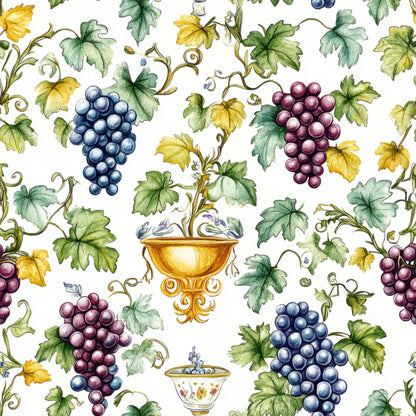 Grapes and Goblets Pattern 26 Minky Fabric