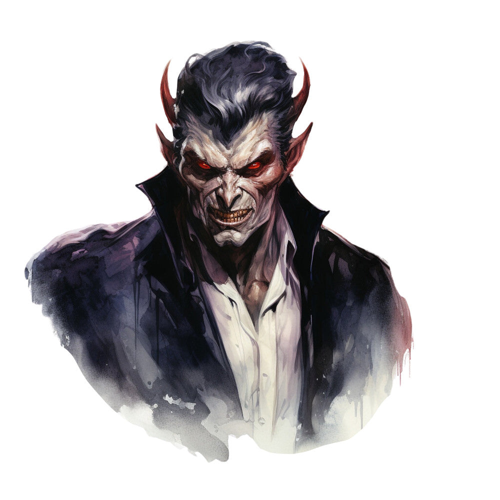 dark fantasy, demon, horns, evil, gothic, red eyes, menacing, supernatural, character portrait, villain, dark art, theatrical, dramatic, deep purple, charcoal black, cream white, blood red, adult themes, fantasy character, illustration style, portrait panel, dark aesthetic, horror inspired, costume design, character sheet, dramatic lighting, mysterious, sinister, fantasy illustration