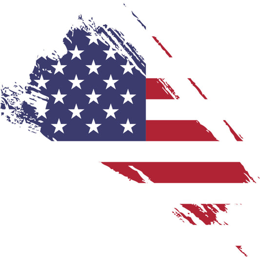 American Flag Icons Fabric Panel 48